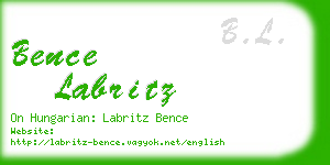 bence labritz business card